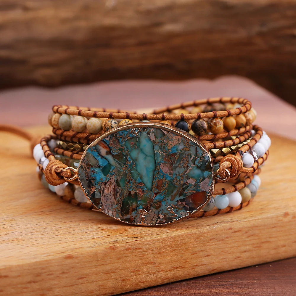 Ophelia Jasper Wrap Bracelet
