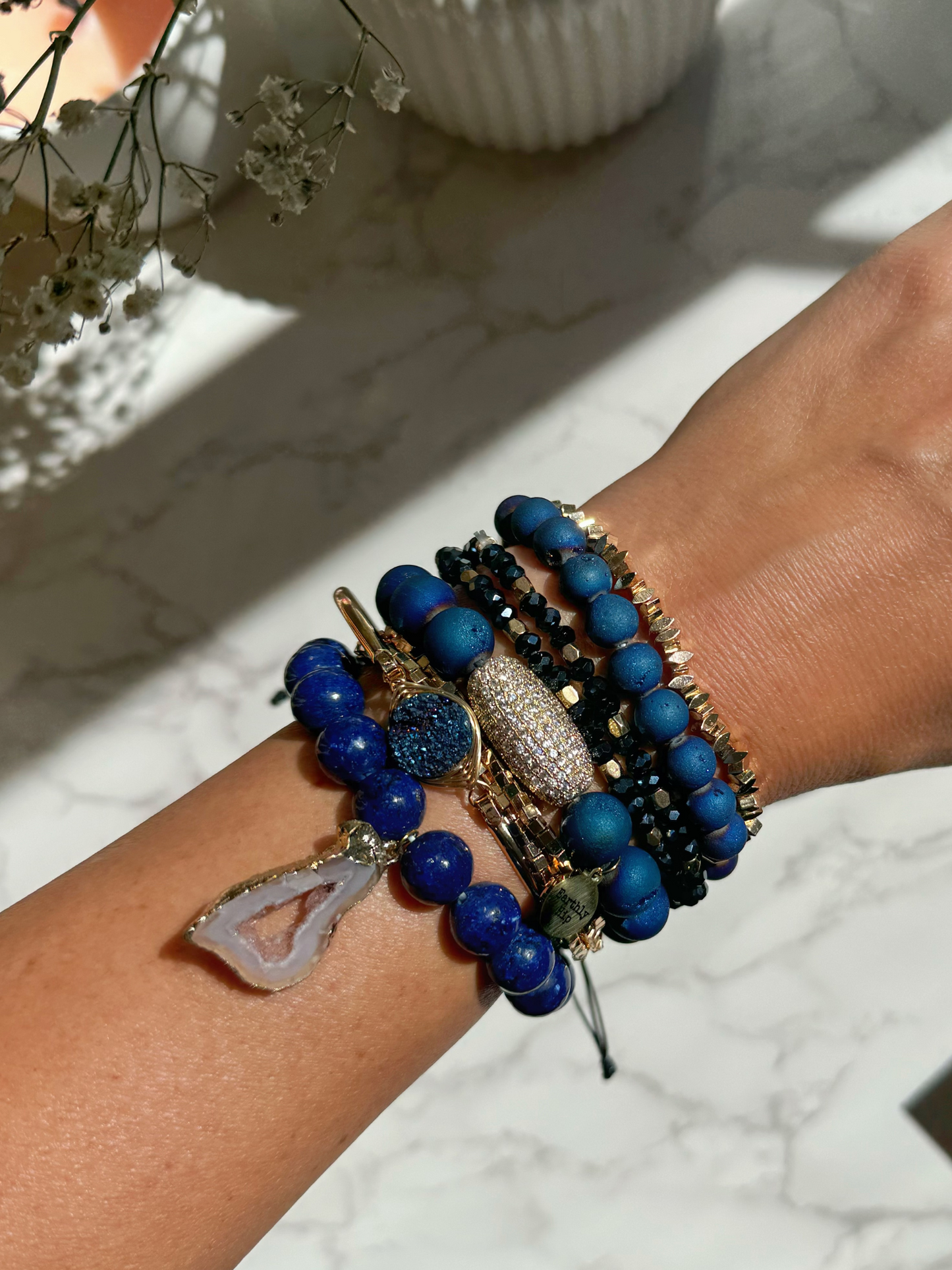 Cobalt Stack Bracelet Set