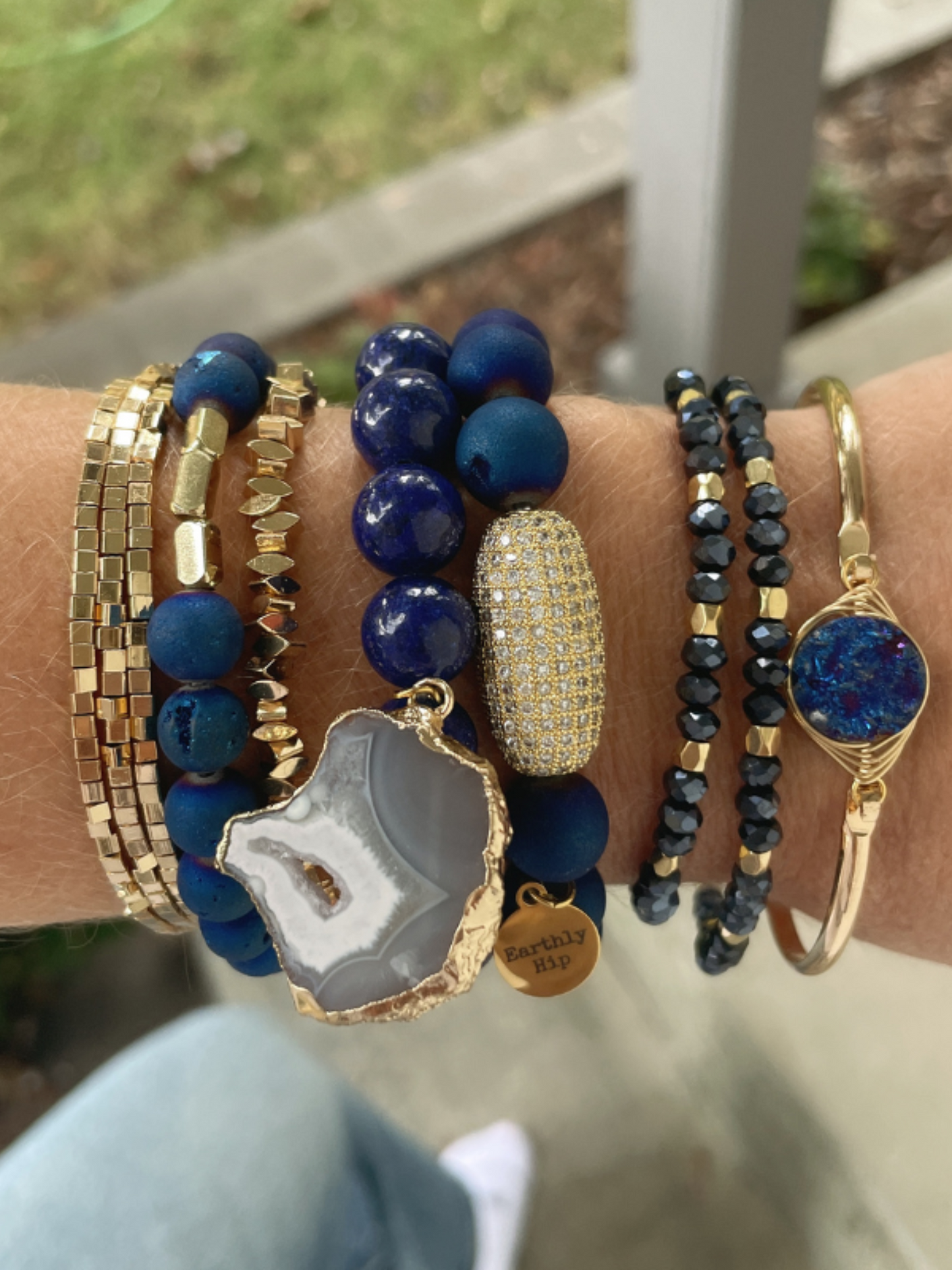 Cobalt Stack Bracelet Set